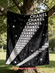 Chanel Vintage Starry Parfums Flannel Throw Blanket IMG_6909